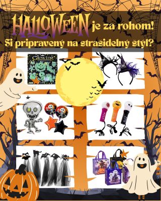 “HALLOWEEN SA BLÍŽI👻🎃Vytvor si strašidelne krásnu atmosféru - od čeleniek a závojov až po darčekové tašky a dekorácie,...